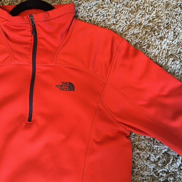 North face orange quarter zip smalll - Picture 2 of 5